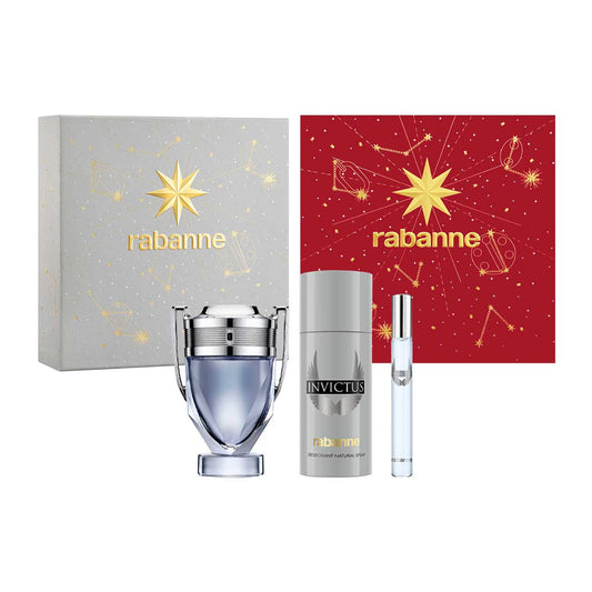 RABANNE
Invictus ESTUCHE 3 piezas Hombre EDT 100ml + Desodorante 150ml + Miniatura 10ml
