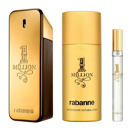 RABANNE

One Million Navidad Estuche 3 Piezas Hombre EDT 100ml + Desodorante 150ml + Miniatura 10ml